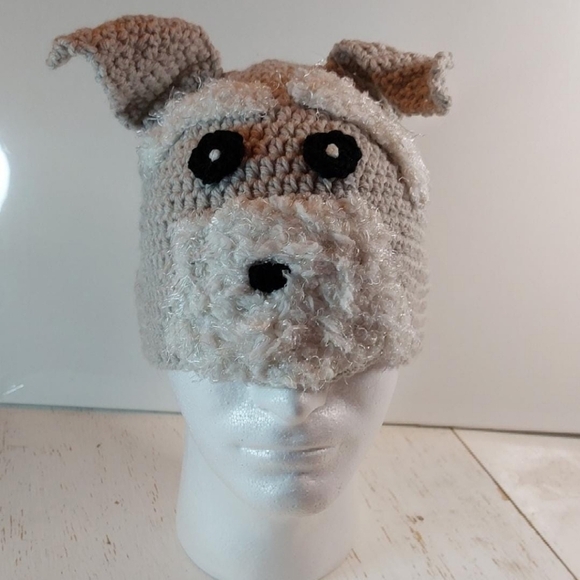 Dog Adult Handmade Beanie Crochet Stocking Hat Animal Winter Warm Cozy - Picture 2 of 6